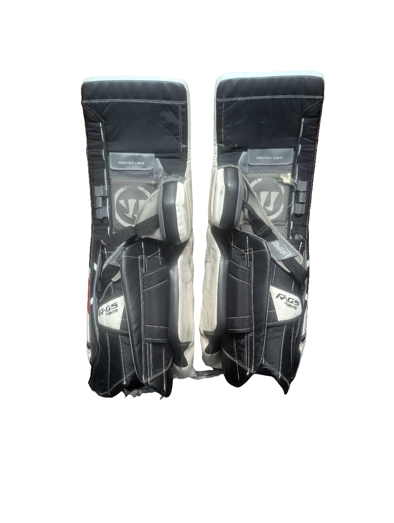 Load image into Gallery viewer, Used Warrior Ritual R/G5 34 + 1.5&quot; Hockey Goalie Leg Pads
