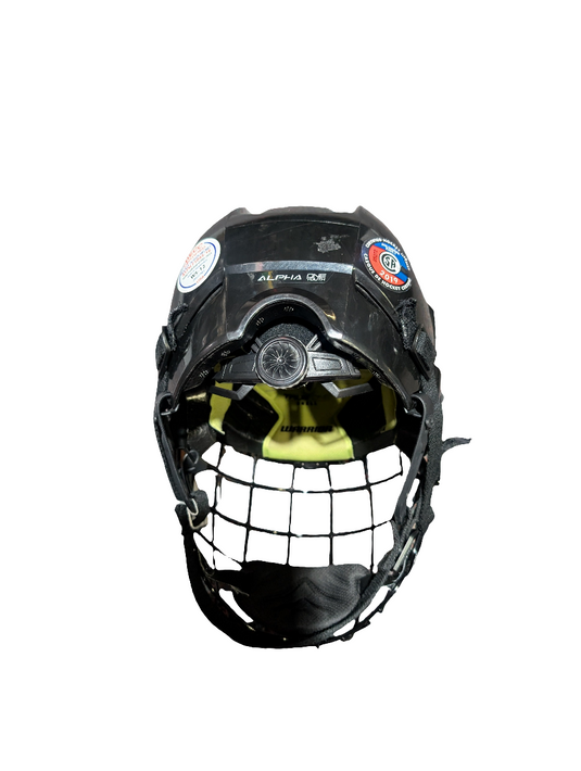 Used Warrior Alpha One Combo Hockey Helmet
