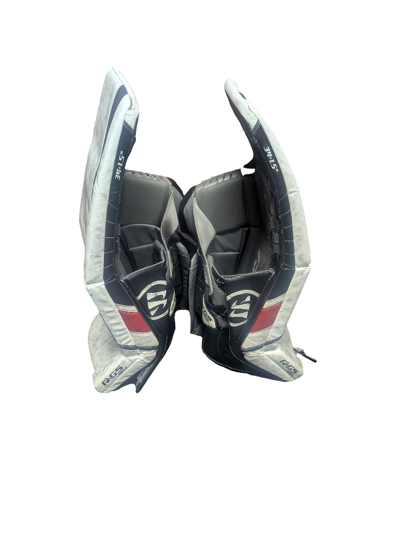 Load image into Gallery viewer, Used Warrior Ritual R/G5 34 + 1.5&quot; Hockey Goalie Leg Pads
