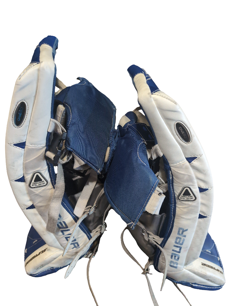 Load image into Gallery viewer, Used Bauer Supreme One60 28+1&quot; Junior Hockey Goalie Leg Pads
