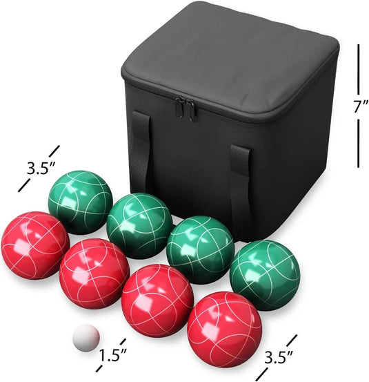 Trademark Games Bocce Ball Set with 8 Balls, Pallino, and Carrying Case