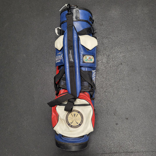 Used VTG PGA Aquafina Leather Golf Bag