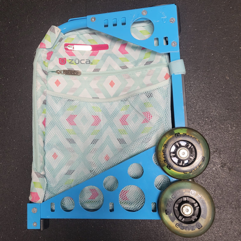 Load image into Gallery viewer, Used Zuca Sport Rolling Bag - Size: 15"x12"x19"
