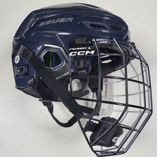 Used Bauer Reakt 155 Hockey Helmet With Cage - Size: Large