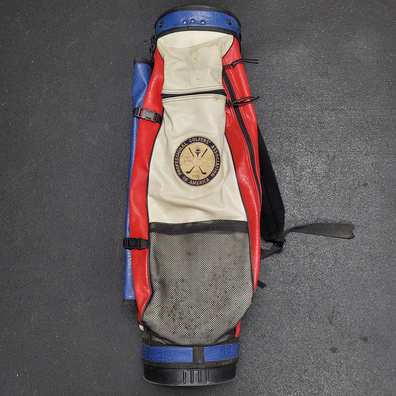 Load image into Gallery viewer, Used VTG PGA Aquafina Leather Golf Bag
