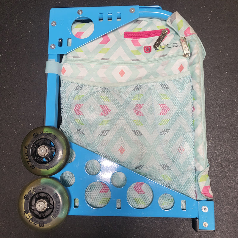 Load image into Gallery viewer, Used Zuca Sport Rolling Bag - Size: 15"x12"x19"
