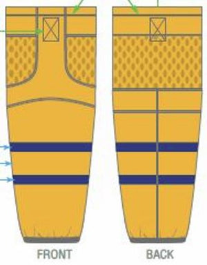 Cluster Pucks Varsity Gold Hockey Socks