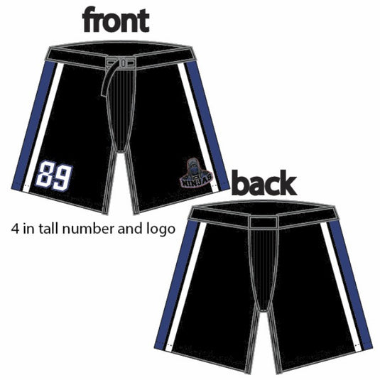 Ice Ninjas RHL Nylon Black Hockey Pant Shell