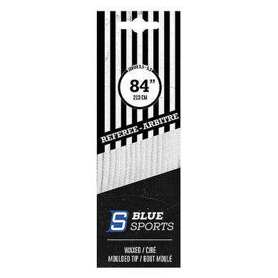 Blue Sports Referee Laces - White