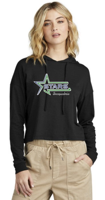 Load image into Gallery viewer, STARS Ladies Midi Long Sleeve Hoodie
