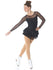 Mondor 636 Ladies Medium Black Glitter Figure Skating Dress