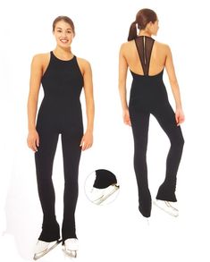 Mondor 6851 Supplex One Piece Black New Figure Skate Outfit