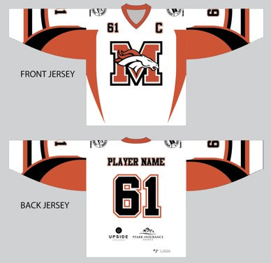 Mustangs Sublimation Hockey Jersey