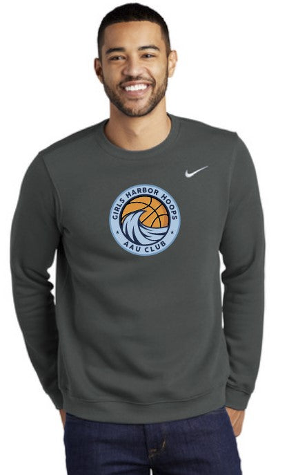 Load image into Gallery viewer, Harbor Hoops Nike Club Fleece Adult Crew Sweatshirt
