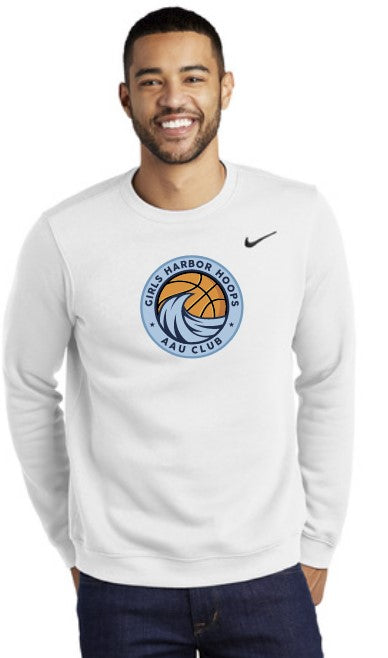 Load image into Gallery viewer, Harbor Hoops Nike Club Fleece Adult Crew Sweatshirt
