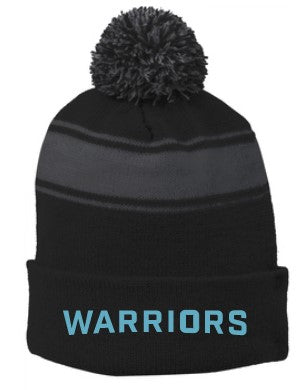 Warriors Lacrosse Pom Knit Beanie