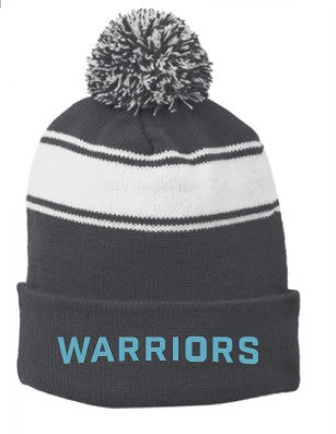 Warriors Lacrosse Pom Knit Beanie