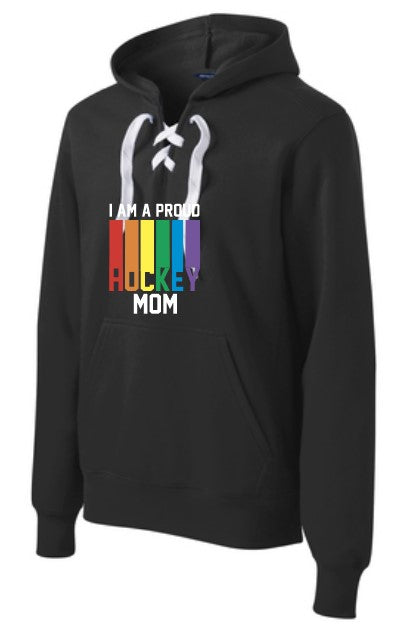 Load image into Gallery viewer, Hockey Mom Design Adult Lace Up Hoodie
