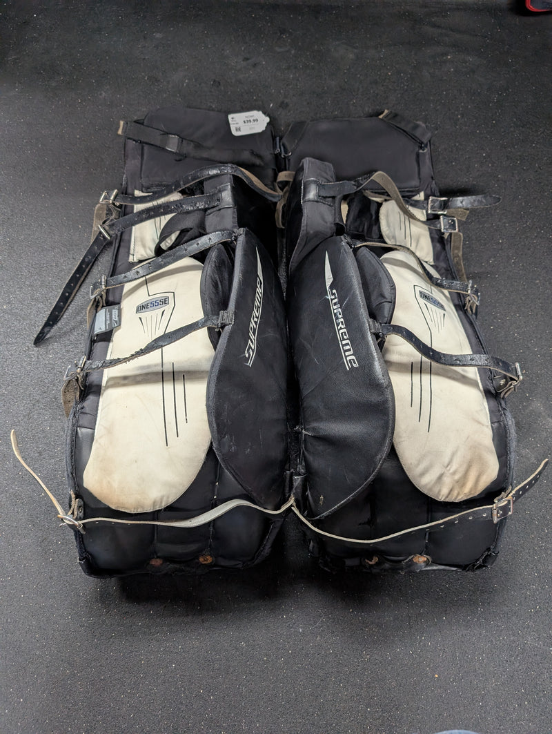 Load image into Gallery viewer, Used Nike Bauer Supreme One55SE Senior 34&quot; Goalie Leg Pads
