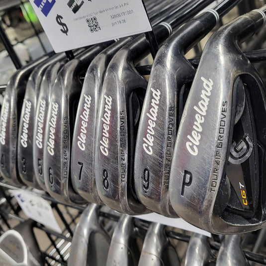 Used Cleveland CG7 Tour Black RH Iron Set 3-9, PW