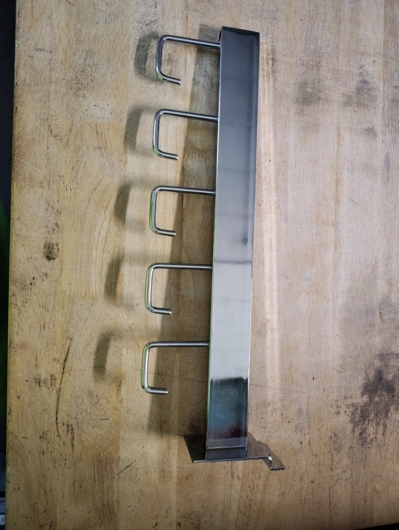 Load image into Gallery viewer, silver flat wall 5 hook hanger 8 of them
