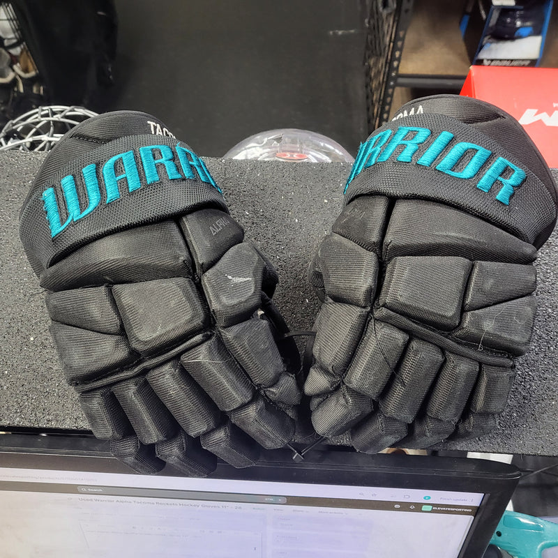 Load image into Gallery viewer, Used Warrior Alpha Tacoma Rockets Hockey Gloves 11" - 28cm
