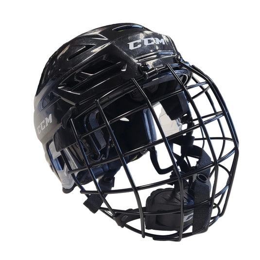 Used CCM Tacks 310 Black Small Hockey Helmet Combo small