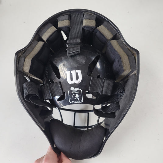 Used Wilson WTA558000 Small Catchers Helmet Black 6"-7"
