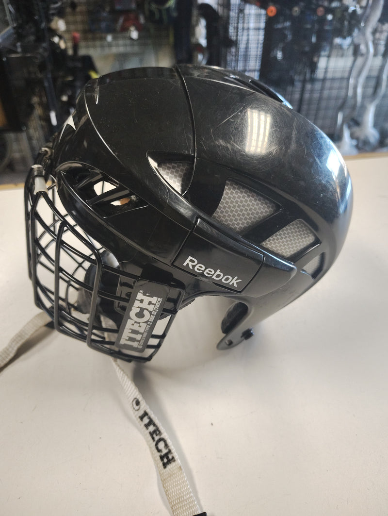 Load image into Gallery viewer, Used Reebok 6K Hockey Helmet Medium Fit Lite Technology Wth Itech Cage
