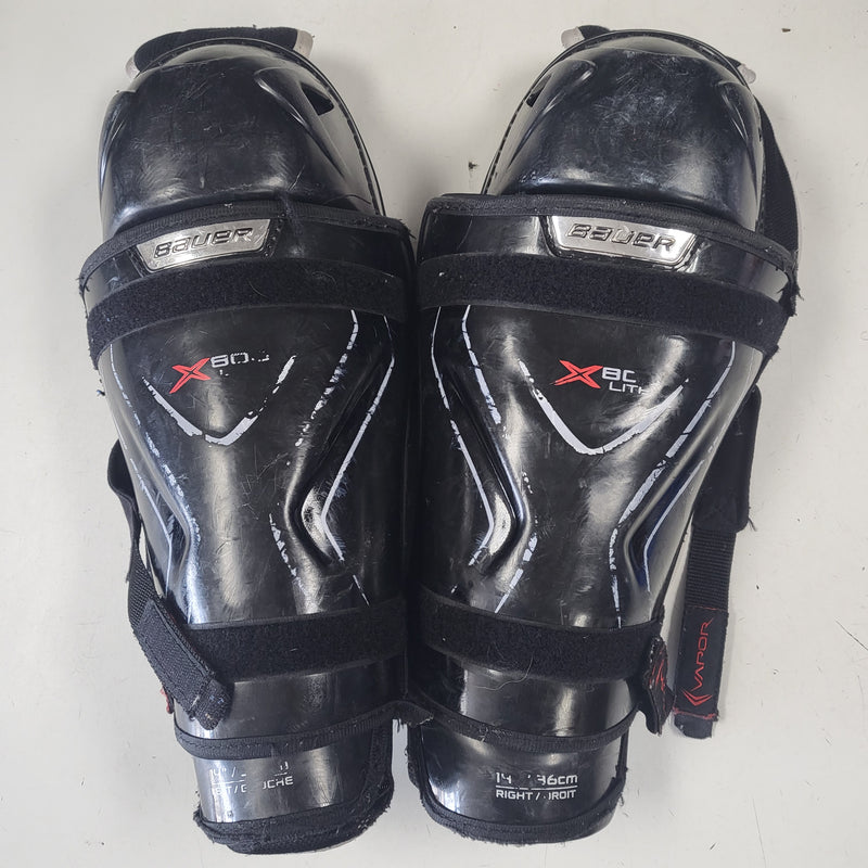 Load image into Gallery viewer, Used Bauer Vapor X800 Lite 14" Shin Guards
