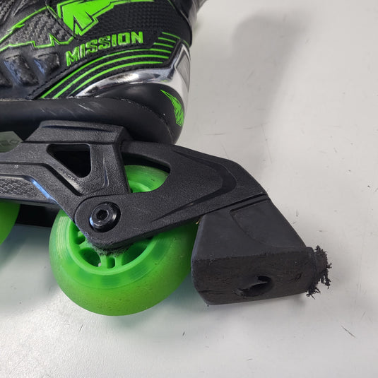 Used Mission Lil Ripper Adjustable Size 11-1 Inline Hockey Skates