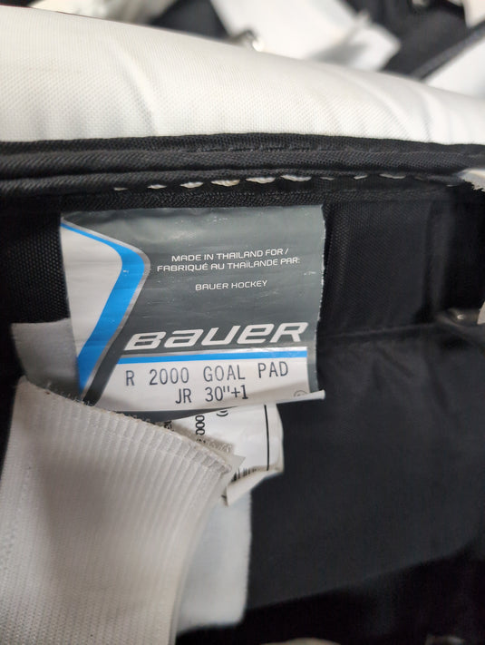 Used Bauer Reactor 2000 30+1" Junior Hockey Goalie Leg Pads