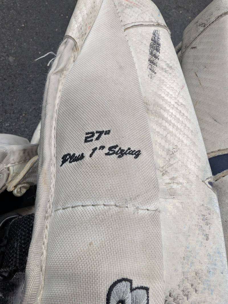 Load image into Gallery viewer, Used Vaughn Epic 8400 27&quot;+1&quot; Hockey Goalie Leg Pads
