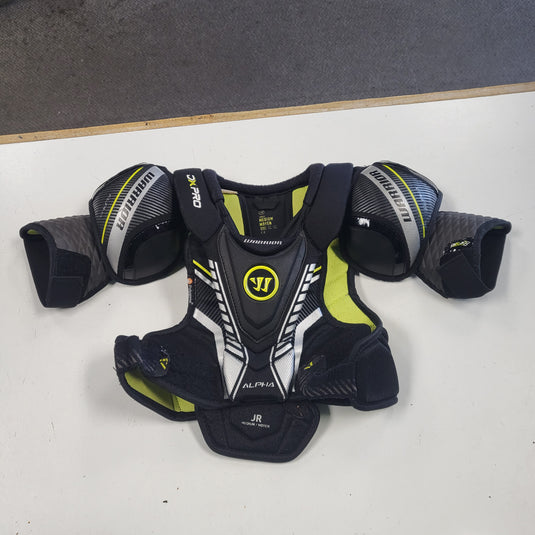 Used Warrior Alpha DX Pro Junior Medium Hockey Shoulder Pads