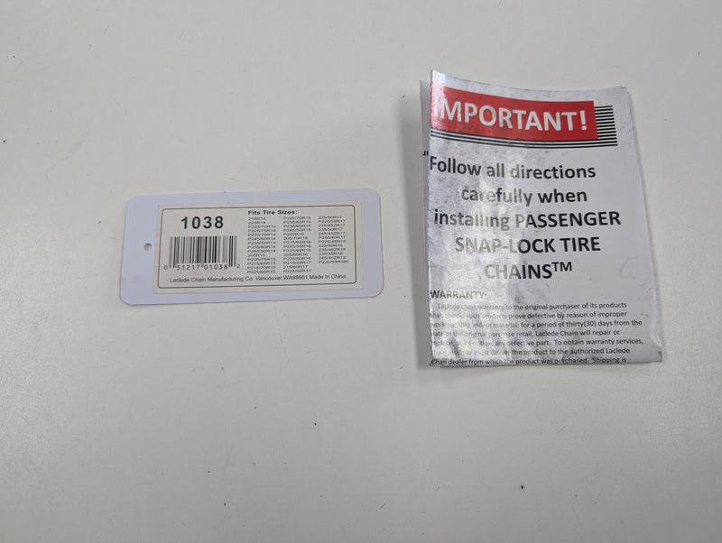 Load image into Gallery viewer, Used Laclede 1038 Cable Tire Chains
