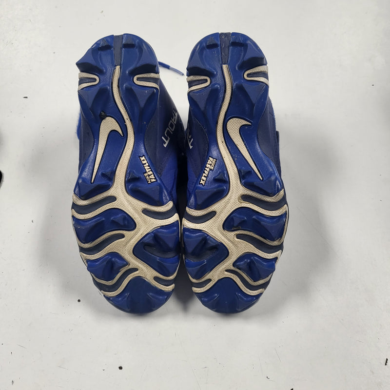 Load image into Gallery viewer, Used Nike Mike Trout Size 4Y Royal Blue Baseball Cleats
