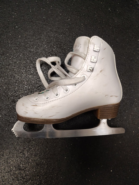 Used Riedell Opal Figure Skates Size Youth 13