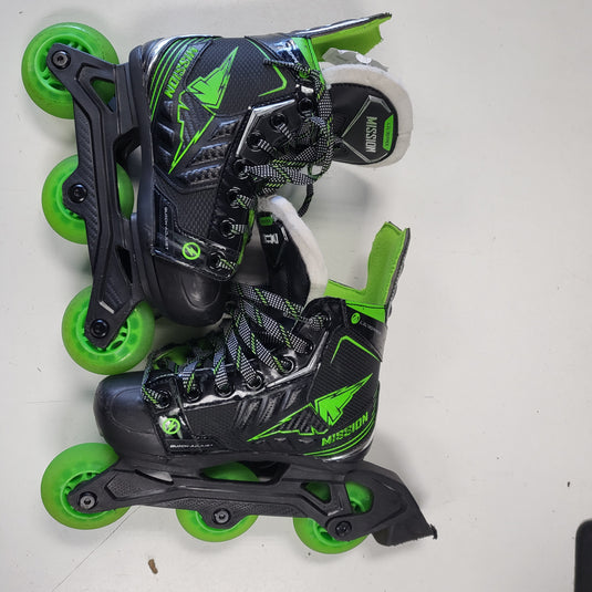 Used Mission Lil Ripper Adjustable Size 11-1 Inline Hockey Skates