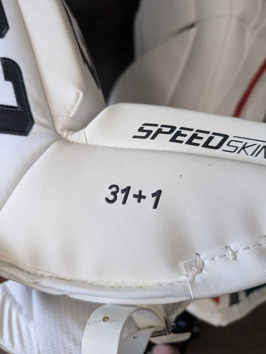 Slightly Used CCM E-Flex E3.9 Intermediate 31+1" Hockey Goalie Leg Pads