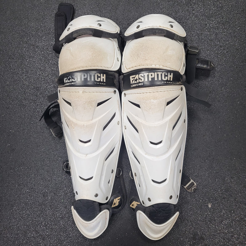 Load image into Gallery viewer, Used All-Star AFX Fastpitch Softball Catcher's Leg Guards
