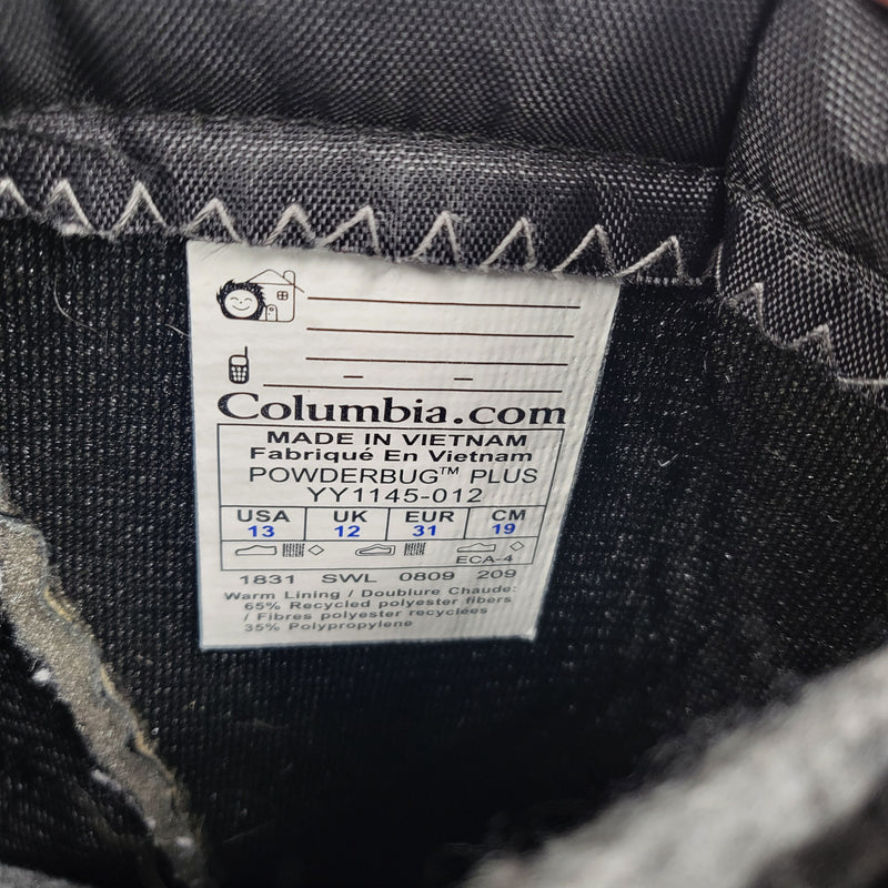 Load image into Gallery viewer, Used Columbia powderbug plus Black Kids Size Specific 13 Boots
