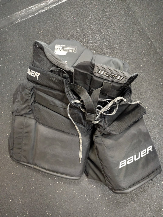 Used Bauer Elite Hockey Goalie Pants Intermediate Medium