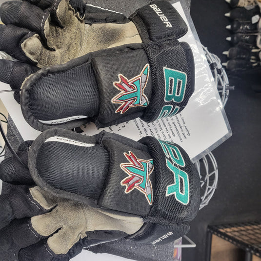 Used Bauer Vaper Elite Tacoma Rockets Hockey Gloves 10" - 25cm