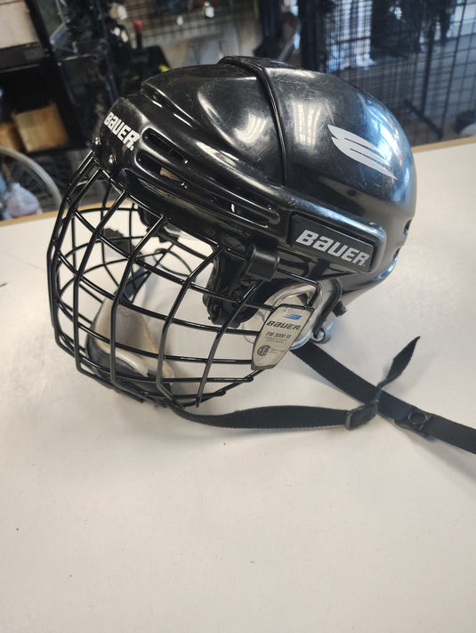 Used Bauer HH5000S Hockey Helmet Black W Cage