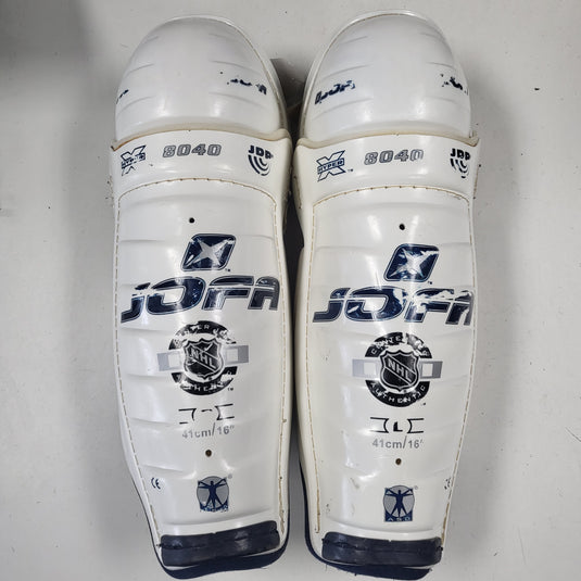 Used Jofa Hyper X 8040 Hockey Shin Guards - Size: 16 Inch