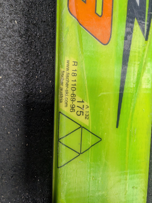 Used Fischer RX9 175cm Downhill Skis W/Bindings