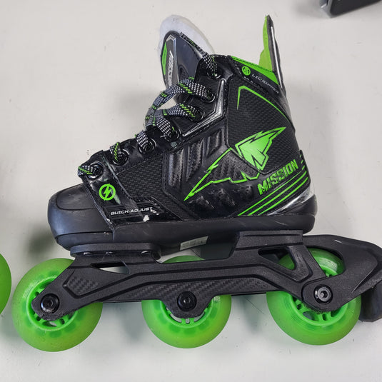 Used Mission Lil Ripper Adjustable Size 11-1 Inline Hockey Skates