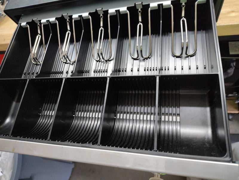 Load image into Gallery viewer, SAM4s 16 Stainless Steel Front Heavy Duty Black POS Cash Drawer with 5Bill/5Coin
