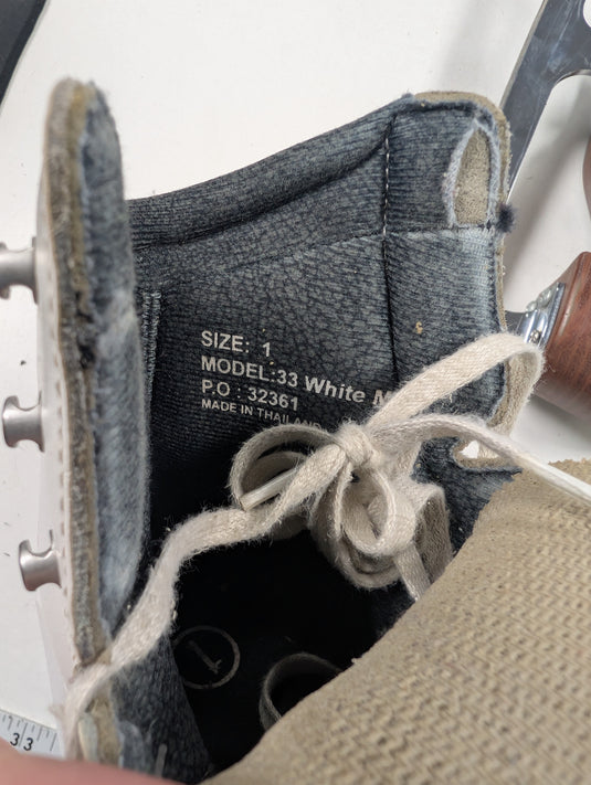 Used Riddell Diamond Figure Skates Size 1