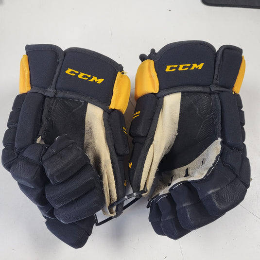 Used CCM 4R Lite Black/Gold Hockey Gloves 14